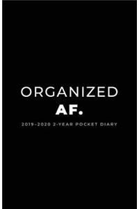 2019-2020 2-Year Pocket Diary; Organized Af.