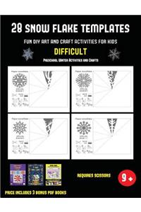 Preschool Winter Activities and Crafts (28 snowflake templates - Fun DIY art and craft activities for kids - Difficult)