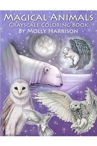 Magical Animals - A Grayscale Coloring Book Featuring Fantasy Wildlife and More!