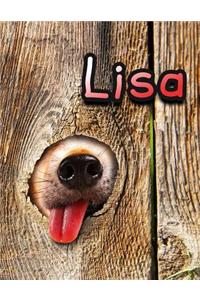 Lisa: Personalized Discreet Internet Website Password Organizer, Large Print Book, 8 1/2