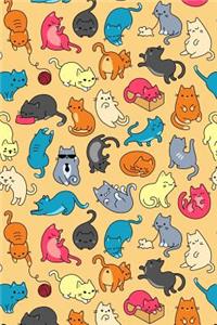 Journal Notebook For Cat Lovers Fun Cat Pattern 10