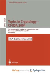 Topics in Cryptology -- CT-Rsa 2004