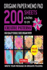 Origami Paper Memo Pad 200 Sheets Creative Patterns 4