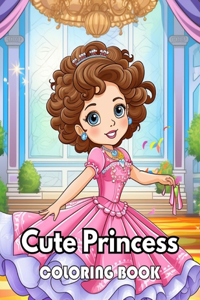 Cute Princess Coloring Book For Kids