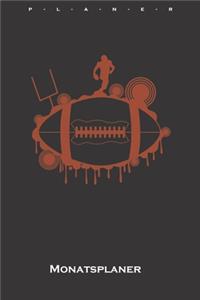 Football, Feld und Fieldgoal Monatsplaner