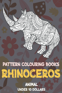 Pattern Colouring Books - Animal - Under 10 Dollars - Rhinoceros
