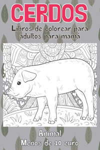 Libros de colorear para adultos para mamá - Menos de 10 euro - Animal - Cerdos