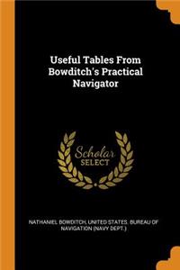 Useful Tables from Bowditch's Practical Navigator