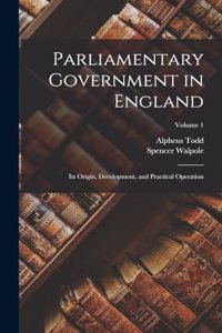 Parliamentary Government in England