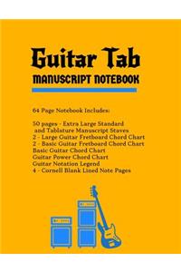 Guitar Tab Manuscript Notebook