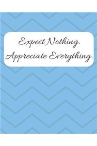 Expect Nothing Appreciate Everything
