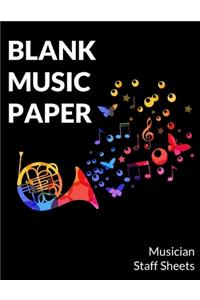 Blank Music Paper Musican Staff Sheets