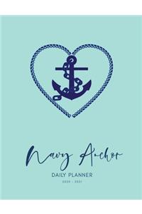 2020 2021 15 Months Navy Anchor Daily Planner