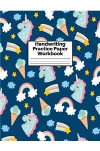 Handwriting Practice Paper Workbook