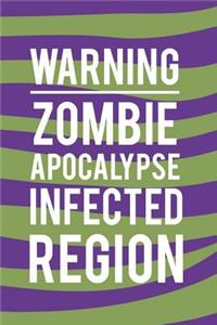 Warning Zombie Apocalypse Infected Region