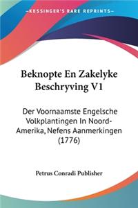 Beknopte En Zakelyke Beschryving V1