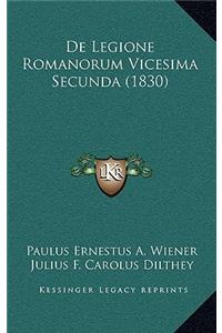 De Legione Romanorum Vicesima Secunda (1830)