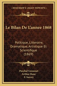 Le Bilan de l'Annee 1868