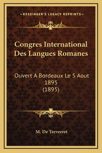 Congres International Des Langues Romanes