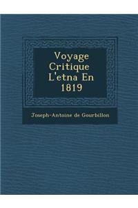 Voyage Critique L'Etna En 1819