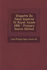 Etiquette Du Palais Impérial Et Royal