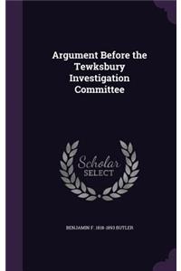 Argument Before the Tewksbury Investigation Committee
