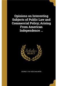 Opinions on Interesting Subjects of Public Law and Commercial Policy; Arising From American Independence ...