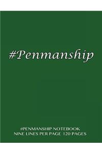 #Penmanship Notebook - nine lines per page, 120 pages