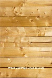 Wood 200 Page Lined Journal