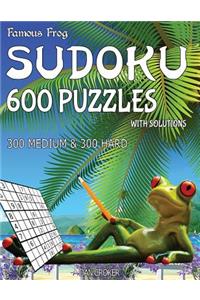 Famous Frog Sudoku 600 Puzzles With Solutions. 300 Medium and 300 Hard