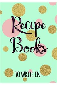 Recipe Books to Write in