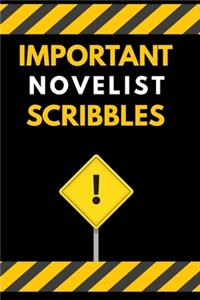 Important Novelist Scribbles Notebook / Journal 6x9 Ruled Lined 120 Pages