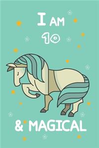 I Am 10 & Magical: A Journal and Sketchbook Gift for 10 Year Old Girls, Lined Journal for a Funny 10th Birthday Gift for Girls