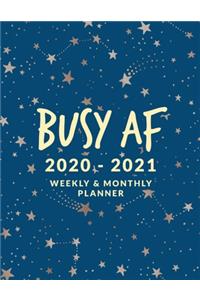 Busy AF 2020 - 2021 Weekly & Monthly Planner