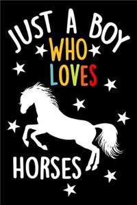 Just a Boy Who Loves Horses Notebook Journal