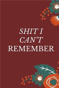 Shit I Can't Remember