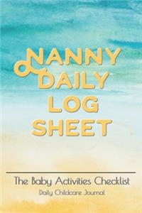 Nanny daily log sheet