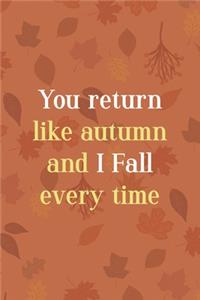 You Return Like Autumn And I Fall Every Time