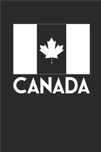 Black And White Canada Flag