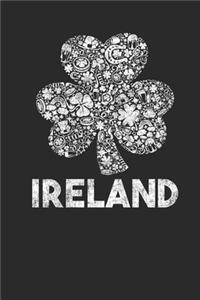 Ireland Clover: Blank Lined Notebook (6" x 9" - 120 pages) Ireland Themed Notebook for Gift / Daily Activity Journals / Diary