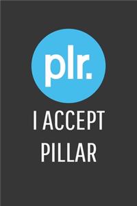 I Accept Pillar Notebook