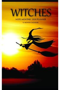 Witches Note Monthly 2020 Planner 12 Month Calendar