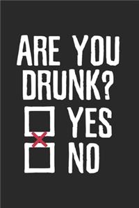 Humorous Are you drunk Yes or No Notebook