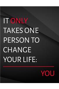 It only takes one person to change your life. You.