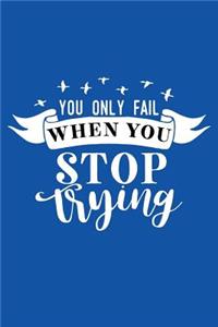 You Only Fail When You Stop Trying