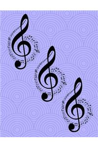 Sheet Music Composition Book Purple 8.5