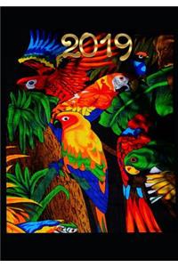 2019: Parrots & Exotic Birds Weekly Planner /Diary/Engagement Book. This 12 Month Diary Contains a Week Per Page Including Weekly To-Do Lists Plus 2019 Personal Goals, Pages for Your Own Notes, Inspirational Quotes, Contacts Lists and a Calendar