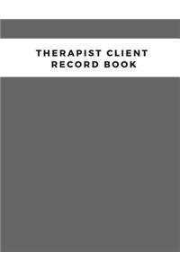 Therapist Client Record Book