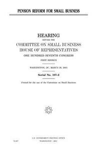 Pension reform for small business