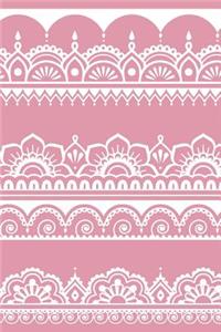 Indian Design Notebook: Bubblegum: Notebook 6 X 9: Notebook 250 Pages